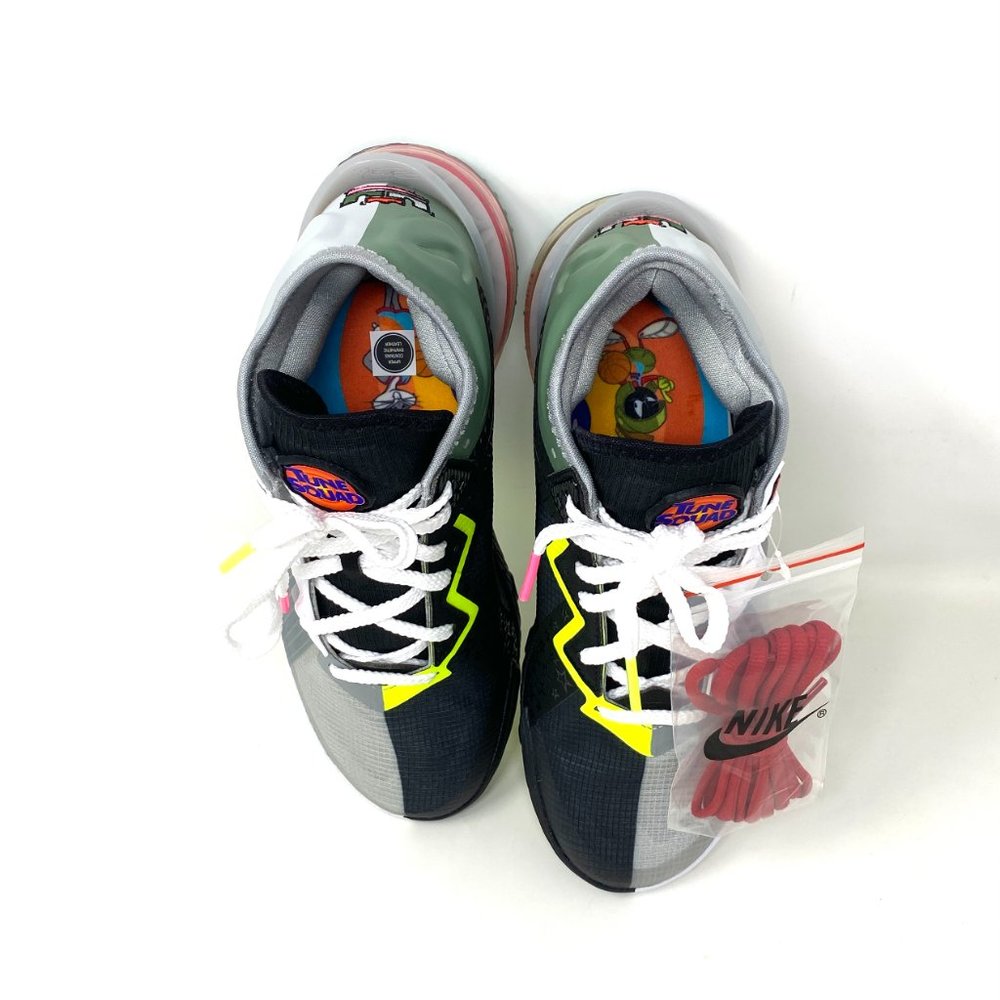 NIKE Women Size CV7562 005 LEBRON XVIII LOW lt Smoke Grey Sunset Sulse Shoes - Picture 8 of 11